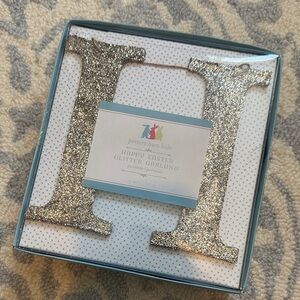 Pottery Barn Kids Silver Glitter Letter Garland!